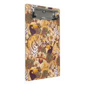 トラが付いている熱帯花パターン ミニクリップボード (アングル)