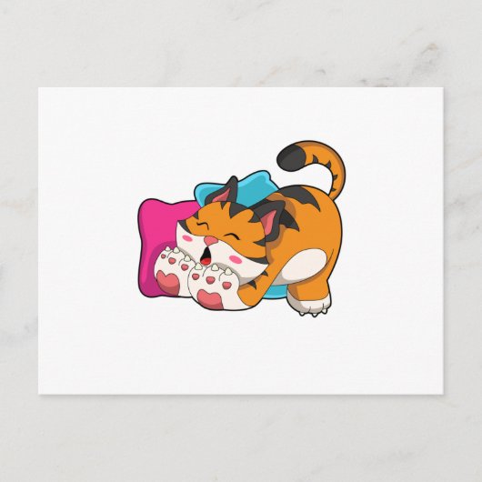 トラが疲れた ポストカード (正面)