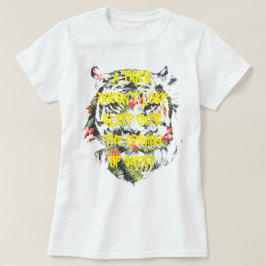 トラが羊の意見で眠れないことなんてない Tシャツ ギャグ トップス プレゼント