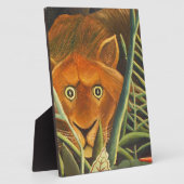 トラが草から覗き込むアンリ・ルソー フォトプラーク (側面)