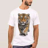 トラが迫る Tシャツ (正面)