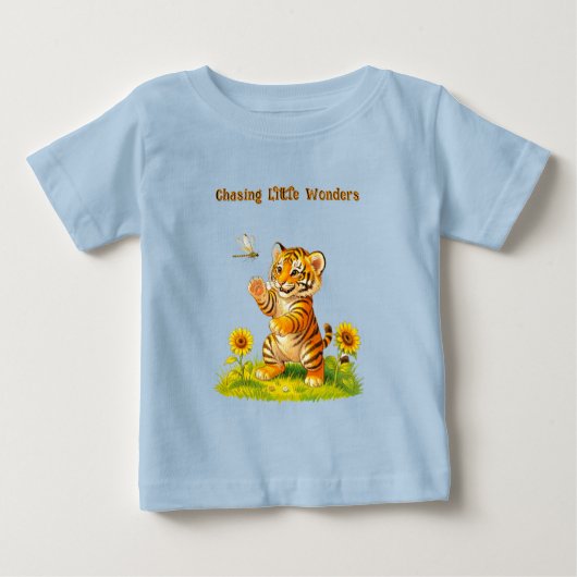 トラとトンボ ベビーTシャツ (正面)