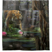 トラには野生の平穏が必要だ シャワーカーテン (正面)