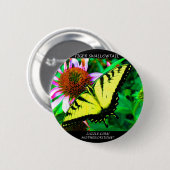 トラのアゲハチョウ 缶バッジ (正面&裏面)