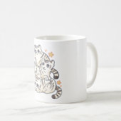 トラのイラスト マジック コーヒーマグカップ (正面右)