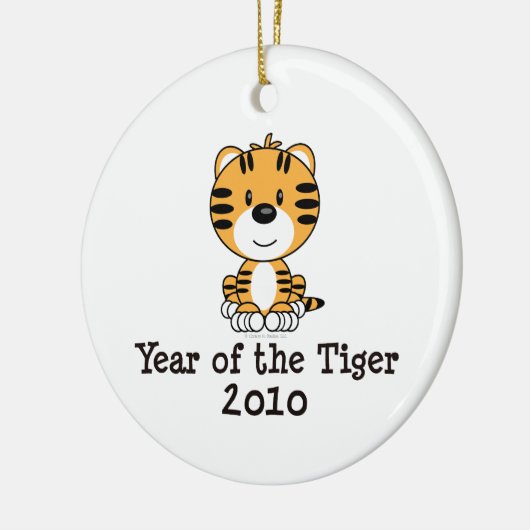 トラのオーナメントの年 セラミックオーナメント (左)