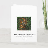 トラのグリーティングカード カード (裏面)