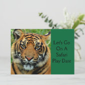 トラのサファリの演劇の日付のバースデーパーティ招待状 招待状 (スタンド正面)
