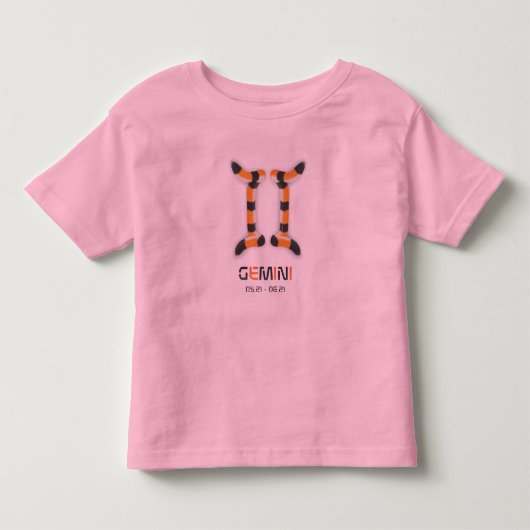 "トラのスタイルのジェミニ"。 トドラーTシャツ (正面)