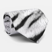 トラのストライブ柄のタイ ネクタイ (ロール)