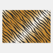 トラのストライプ エキゾチックアニマルプリント ラッピングペーパーシート (正面3)