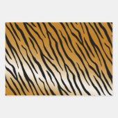 トラのストライプ エキゾチックアニマルプリント ラッピングペーパーシート (正面)