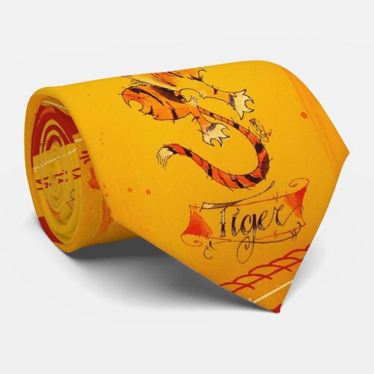 トラのタイ ネクタイ (ロール)