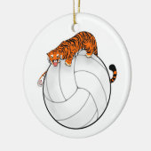 トラのバレーボールの陶磁器のクリスマスのオーナメント セラミックオーナメント (左)