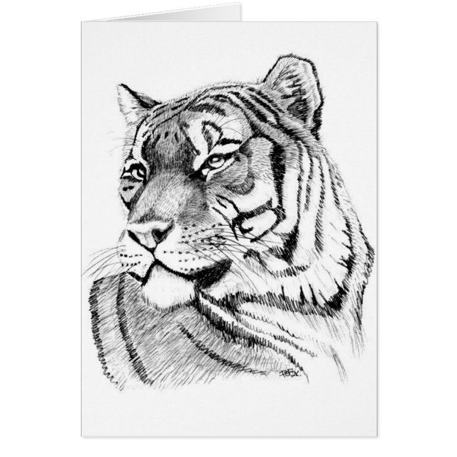 トラのバースデー・カード (正面)