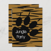 トラのプリントの招待状 招待状 (正面/裏面)