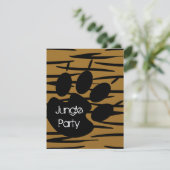 トラのプリントの招待状 招待状 (スタンド正面)