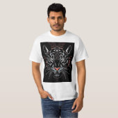 トラのヘッドイラスト Tシャツ (正面フル)