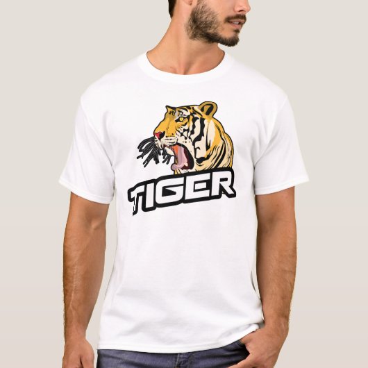トラのヘッドロゴ-13951 Tシャツ (正面)