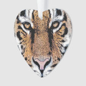 トラのポートレートの写実的なスタイル オーナメント (正面)
