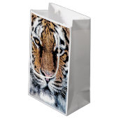 トラのポートレートの写実的なスタイル スモールペーパーバッグ