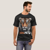 トラのポートレート Tシャツ (正面フル)