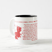 トラのマグの中国のな(占星術の)十二宮図PAPERCUT年 ツートーンマグカップ (正面左)