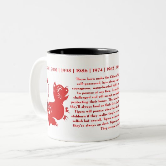 トラのマグの中国のな(占星術の)十二宮図PAPERCUT年 ツートーンマグカップ
