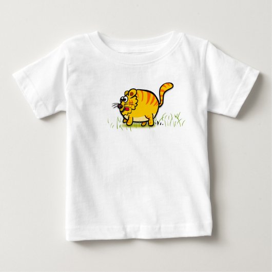 トラの乳児のTシャツ ベビーTシャツ (正面)