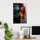 トラの二つの顔 ポスター (ホームオフィス)