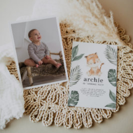 トラの写真の誕生日招待状 招待状