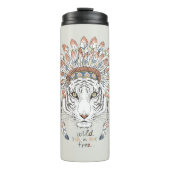 トラの原産のアメリカインディアンの責任者 タンブラー (正面)