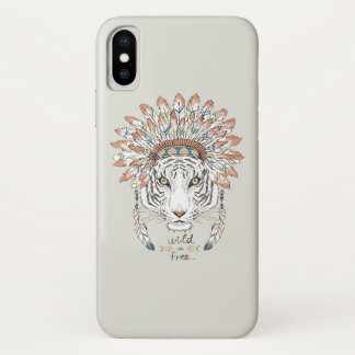 トラの原産のアメリカインディアンの責任者 iPhone X ケース