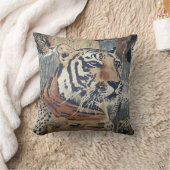 トラの大きな猫の野性生物動物のプリントの装飾用クッション クッション (ブランケット)