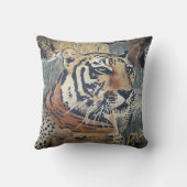 トラの大きな猫の野性生物動物のプリントの装飾用クッション クッション (裏面)