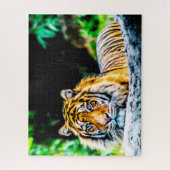 トラの大型の猫科動物 ジグソーパズル (縦)