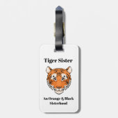 トラの姉妹の荷物のラベル(両面) ラゲッジタグ (裏面縦)