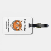 トラの姉妹の荷物のラベル(両面) ラゲッジタグ (裏面横)