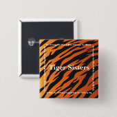 トラの姉妹は"そうオレンジそう黒い"テーマにボタンをかけます 缶バッジ (正面&裏面)