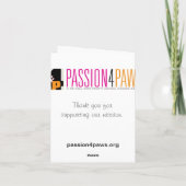 トラの子ネコNotecard -遊びます カード (裏面)