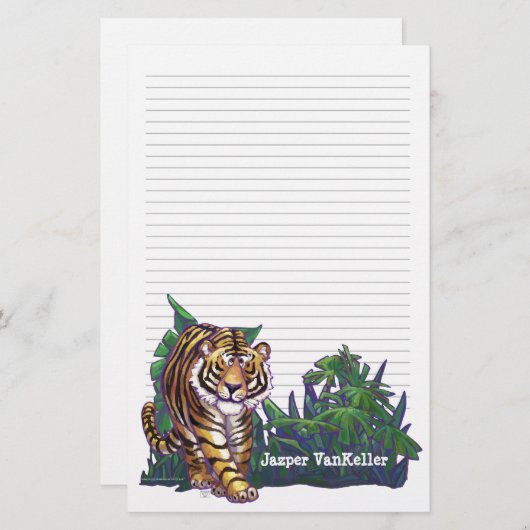 トラの文房具 便箋 (正面/裏面)