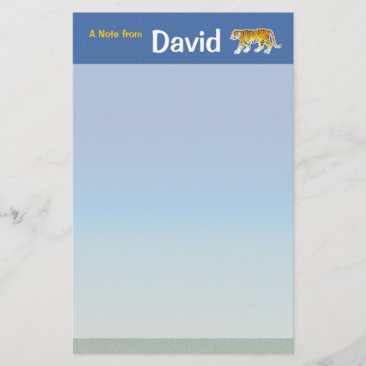 トラの文房具 便箋 (正面)