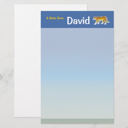 トラの文房具 便箋 (正面/裏面)