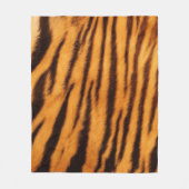 トラの毛皮の皮のプリントパターン フリースブランケット (正面)