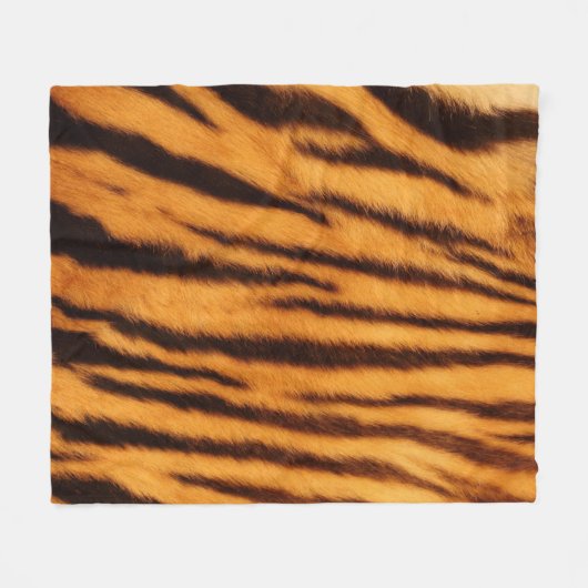 トラの毛皮の皮のプリントパターン フリースブランケット (正面(横))