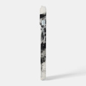 トラの水墨画 iPhone 15ケース (左側面)