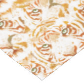 トラの水彩画はパターンに直面します テーブルクロス (アングル)