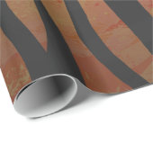 トラの熱いオレンジおよび黒いプリント ラッピングペーパー (ロールコーナー)