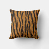 トラの皮のプリントのデザイン、トラのストライプなパターン クッション (裏面)