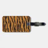トラの皮のプリントのデザイン、トラのストライプなパターン ラゲッジタグ (裏面横)